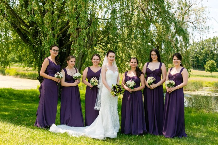 Dark purple dresses for wedding guests