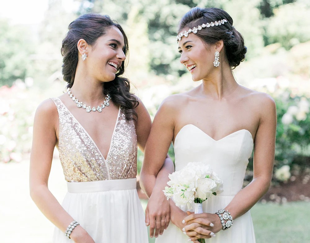 Jewelry to wear with wedding dress