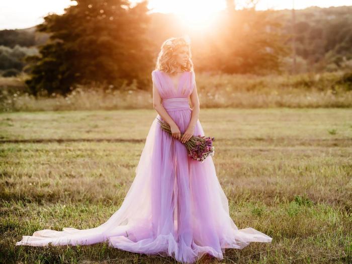 Wedding purple dresses