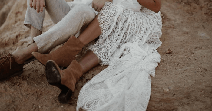 Cowboy boots to wear with wedding dress